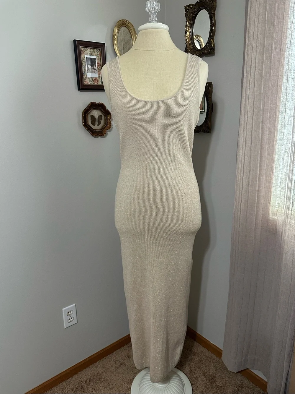 harlow knit maxi dress House of Harlow 1960 Champagne Knit Maxi Dress